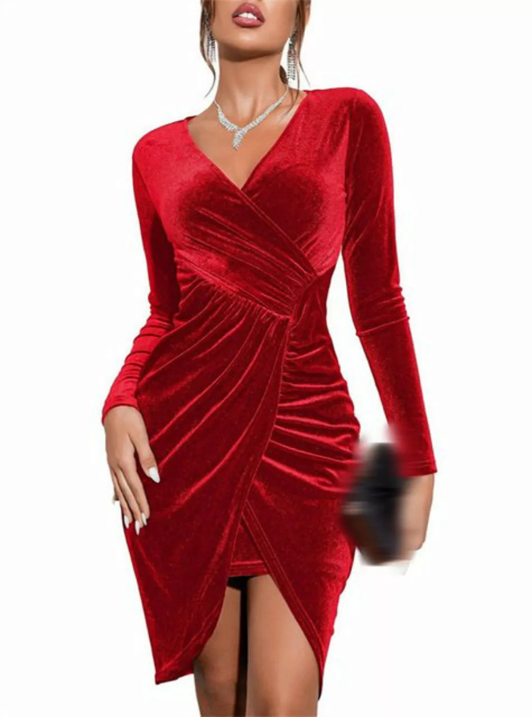 AFAZ New Trading UG Sommerkleid Abendkleid,Abendkleid aus goldenem Samt mit günstig online kaufen