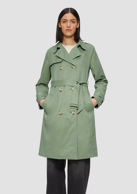 s.Oliver Funktionsmantel Trenchcoat mit Streifen-Futter günstig online kaufen