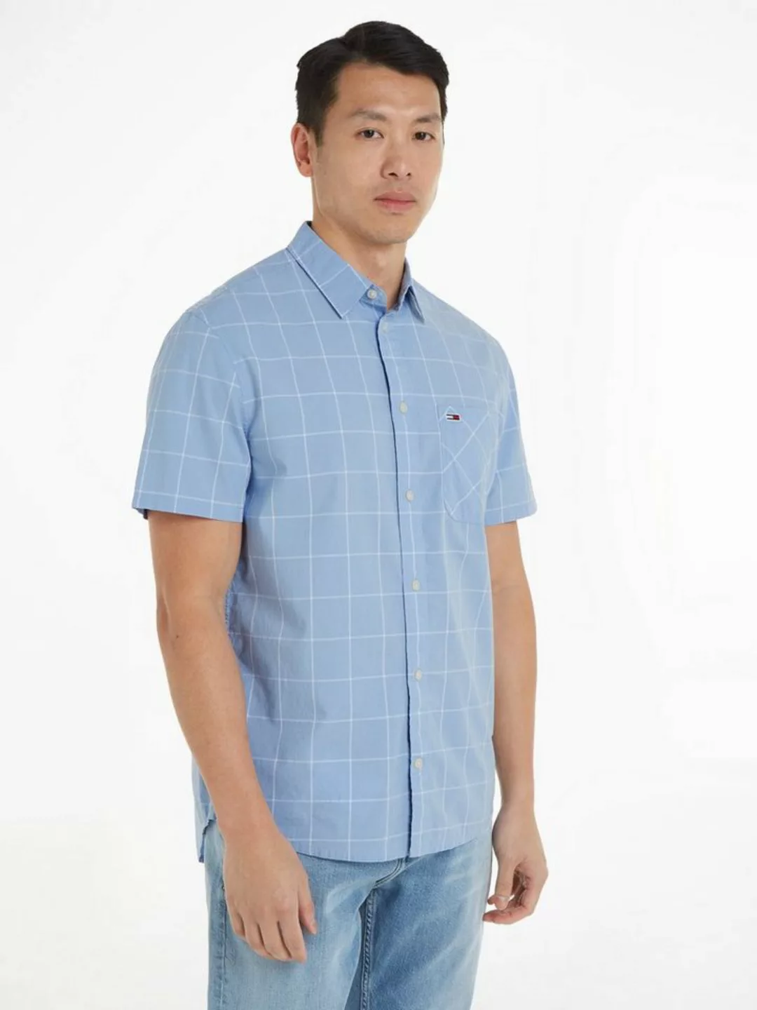 Tommy Jeans Kurzarmhemd TJM REG CHECK POPLIN SS SHIRT günstig online kaufen