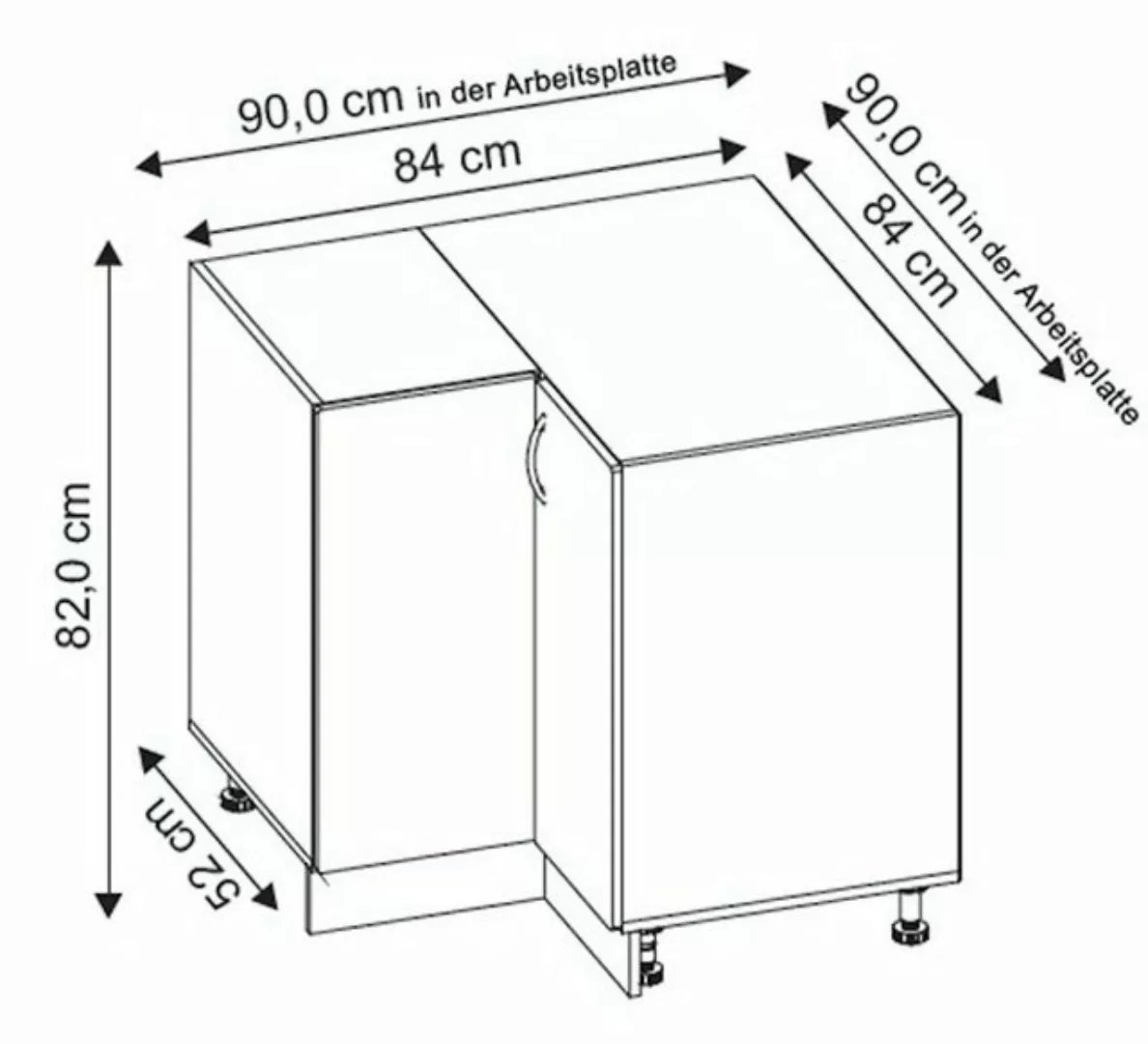 Feldmann-Wohnen Eckschrank Malmo (Malmo, 1-St) 84cm Korpusfarbe artisan eic günstig online kaufen