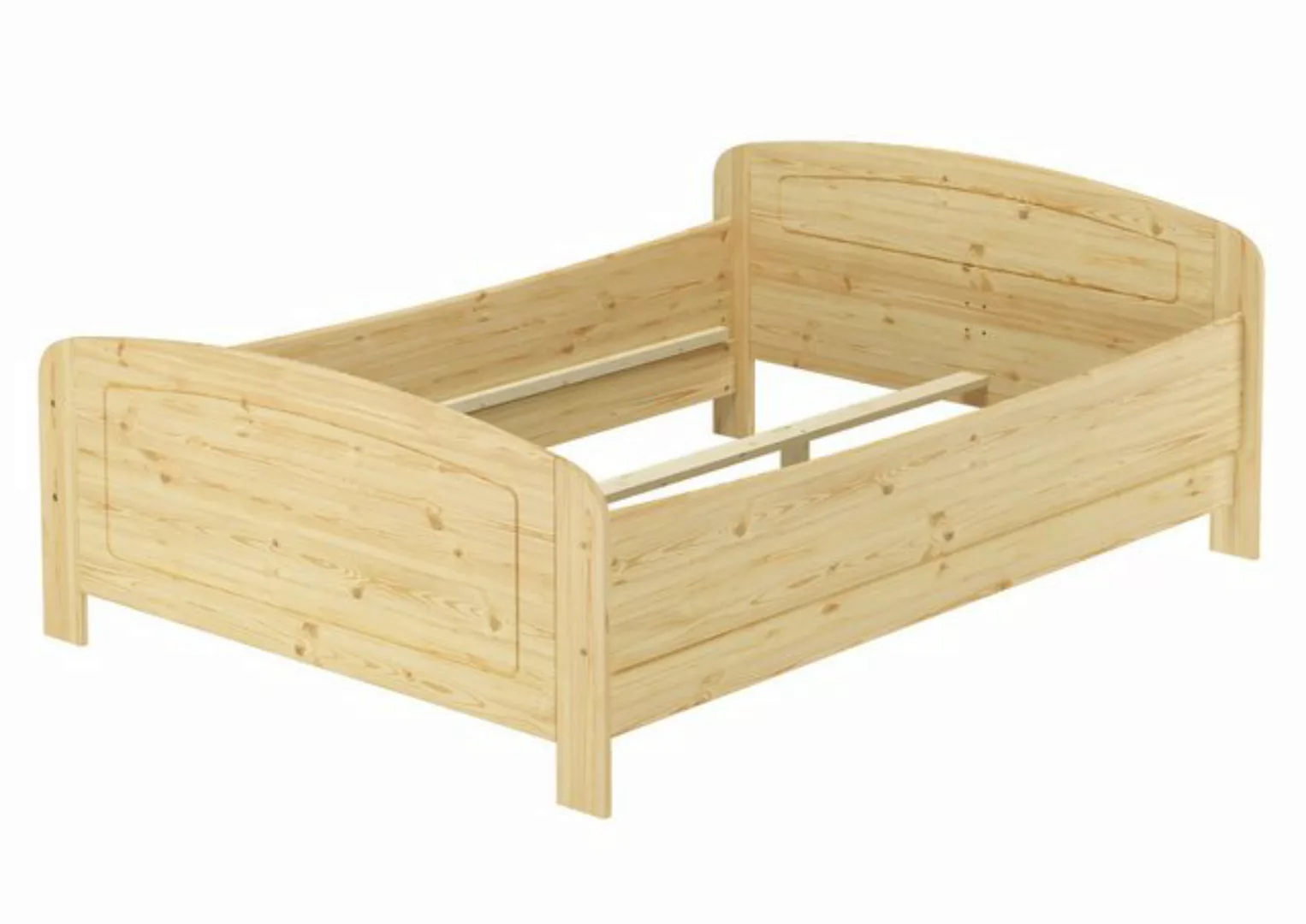 ERST-HOLZ Bett Seniorenbett Doppelbett hoher Sitz massiv Kiefer 140x200 ohn günstig online kaufen