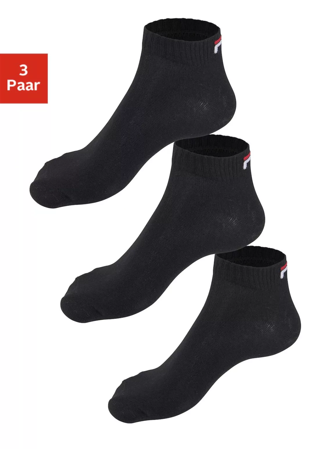 Fila Kurzsocken, (3er Pack), mit Logostickerei günstig online kaufen