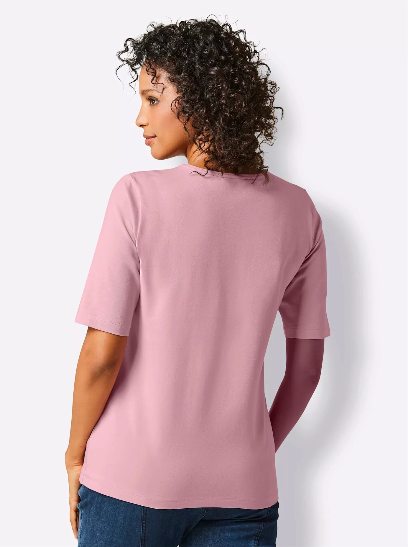 CREATION L PREMIUM V-Shirt "Pima-Baumwoll-Shirt", (1 tlg.) günstig online kaufen