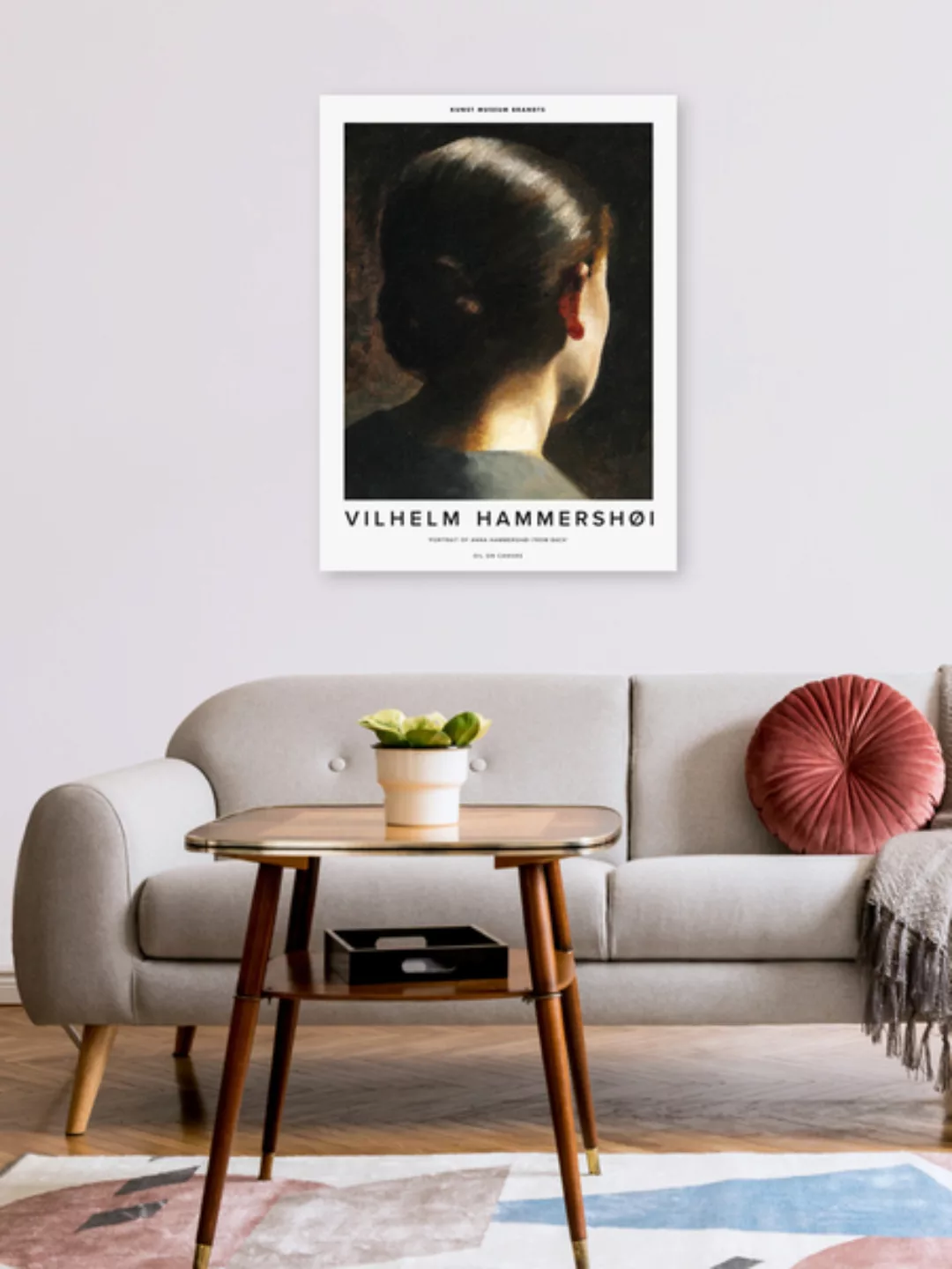 Poster / Leinwandbild - Vilhelm Hammershøi: Porträt Von Anna Hammershøi Von günstig online kaufen