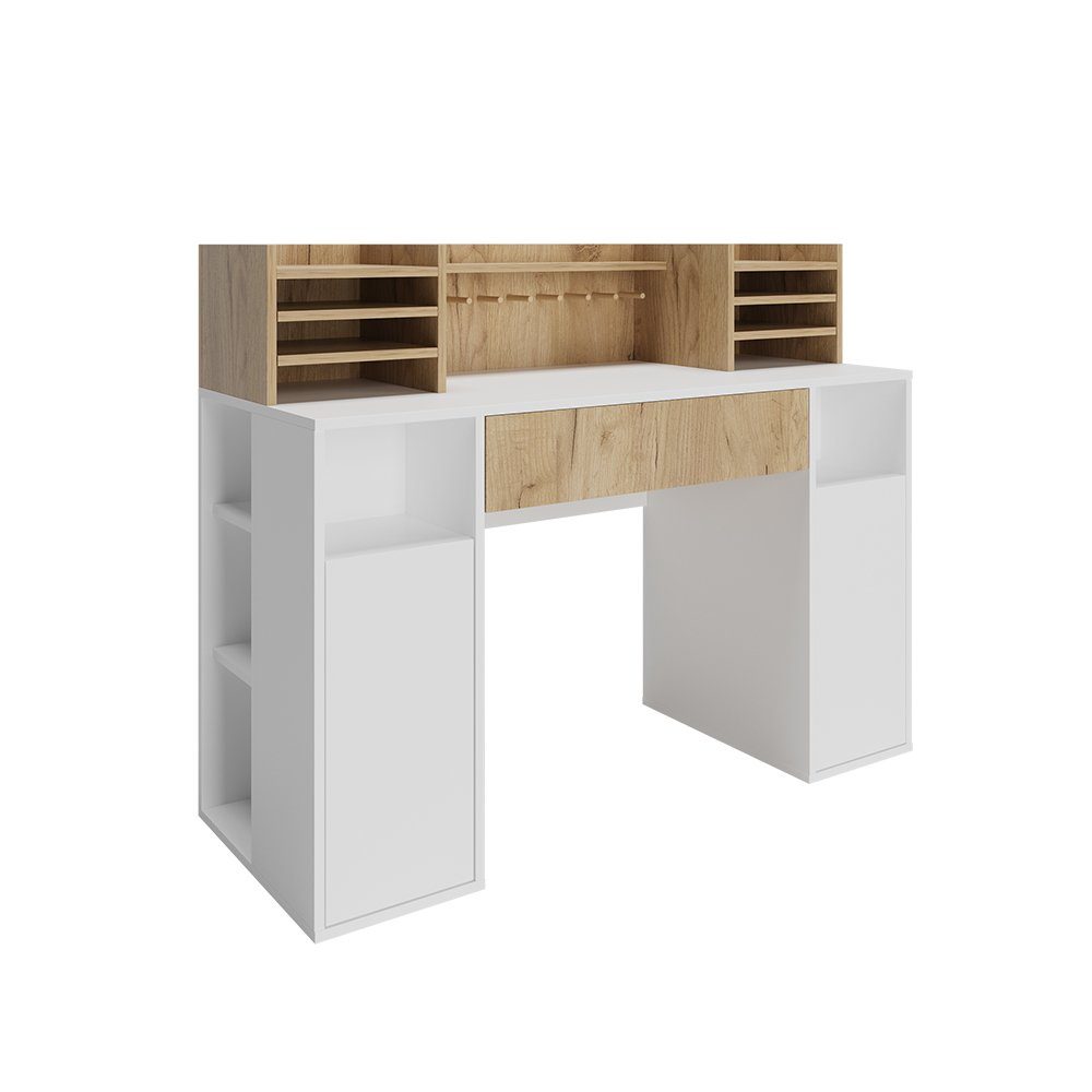 Vicco Schreibtisch, Weiß/Sonoma/Sonoma, 126.8 x 50 günstig online kaufen