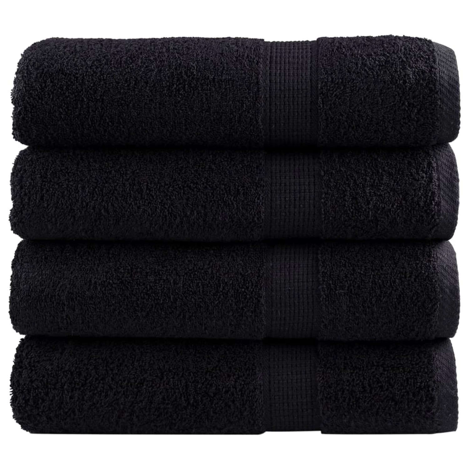 vidaXL Premium-Handtücher 4 Stk Schwarz 50x100 600g/m2 100% Baumwolle günstig online kaufen