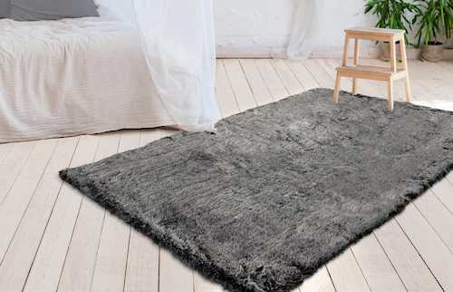 my home Hochflor-Teppich »Aysu«, rechteckig, 52 mm Höhe, einfarbiger Teppic günstig online kaufen