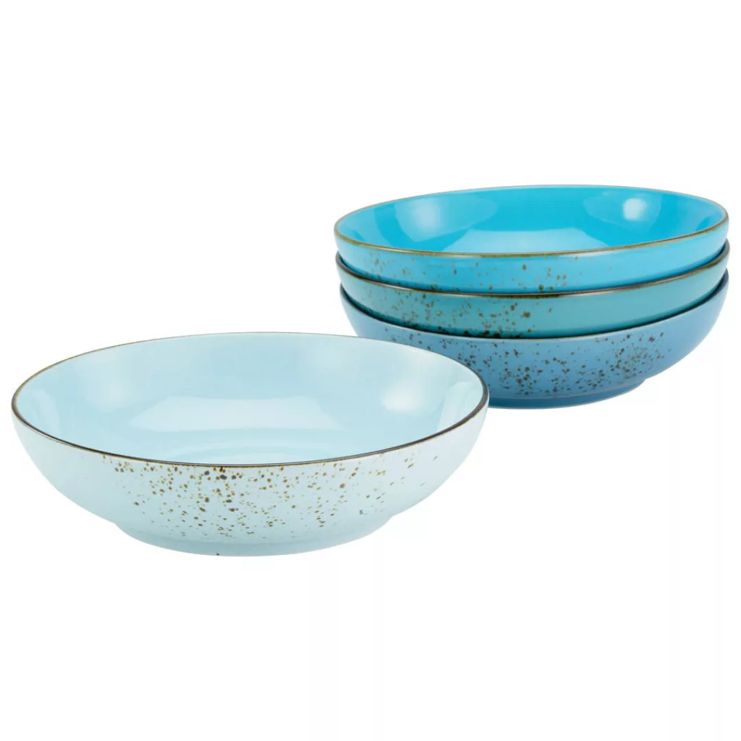 CreaTable Schalen-Set Nature Collection Aqua blau Keramik günstig online kaufen