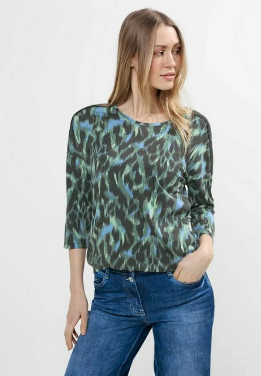 Cecil 3/4-Arm-Shirt mit allover Print günstig online kaufen