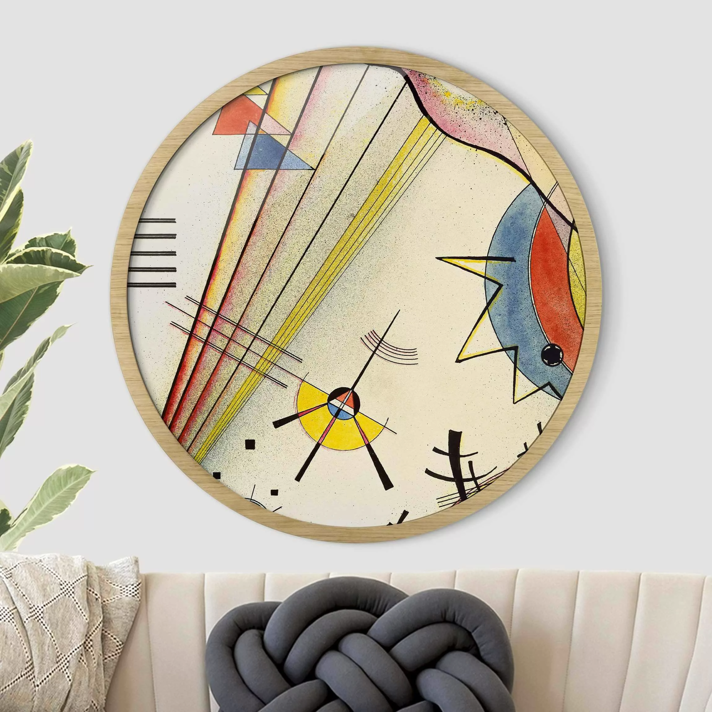 Rundes Gerahmtes Bild Wassily Kandinsky - Deutliche Verbindung günstig online kaufen