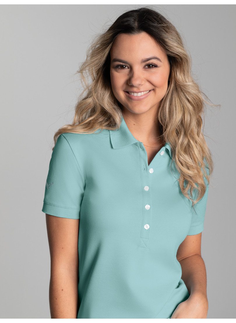 Trigema Poloshirt TRIGEMA Poloshirt mit Kristallsteinen günstig online kaufen