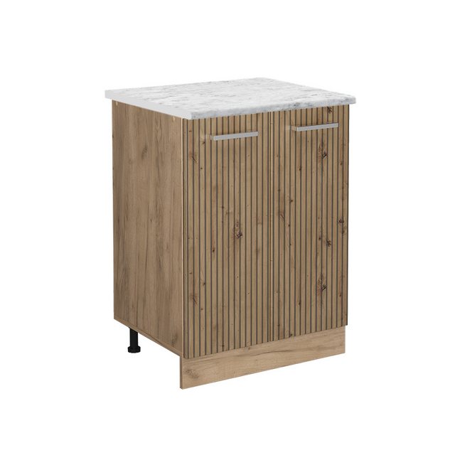 Vicco Unterschrank R-Line, Artisan-Eiche/Goldkraft Eiche, 60 cm AP Marmor günstig online kaufen