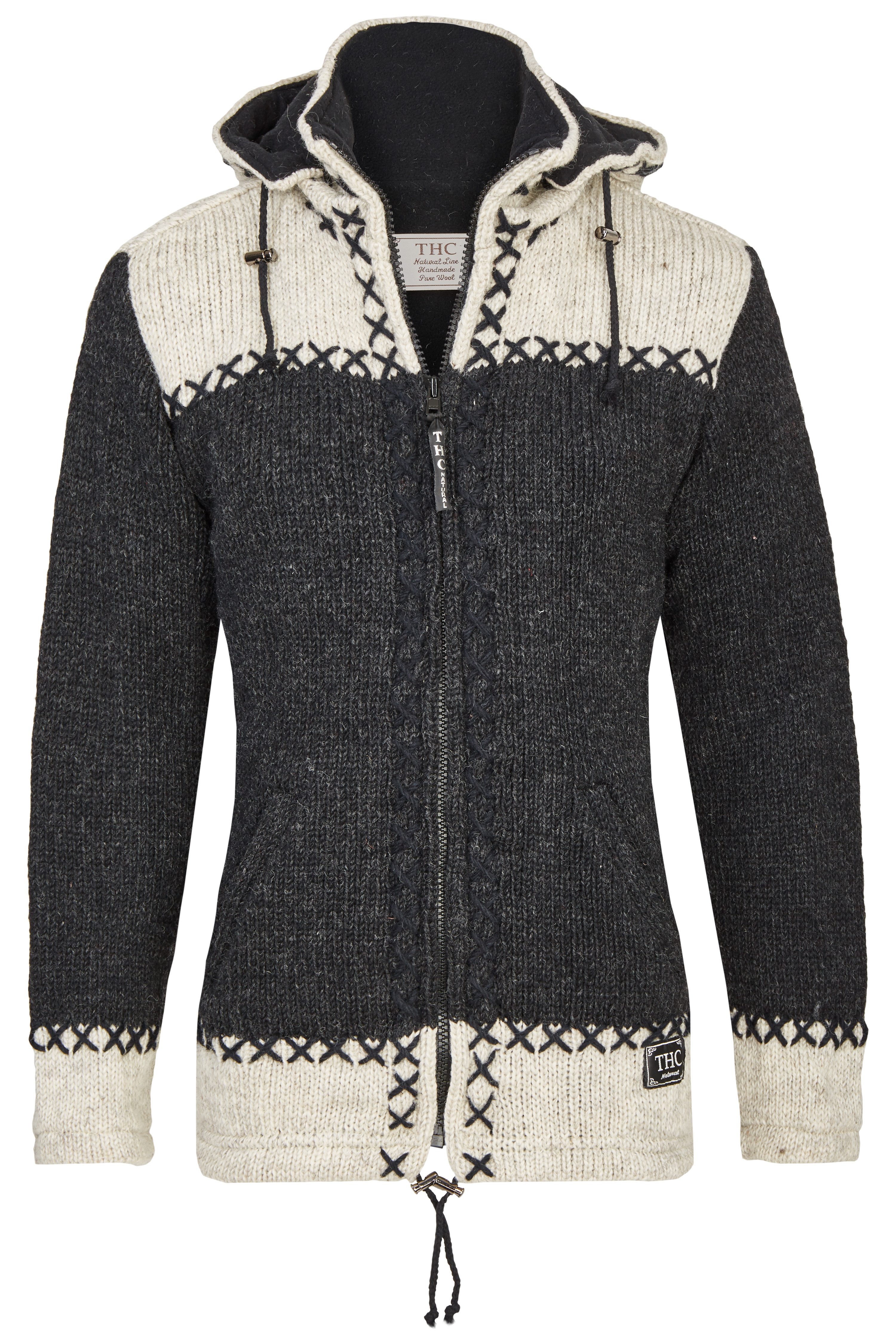 THC Natural Line Strickjacke Schafwollstrickjacke anthrazit günstig online kaufen