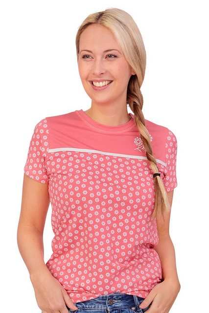 Piz Palü Outdoorbluse Wandershirt Damen - ALESHEIM - alpenrose, nadelgrün günstig online kaufen