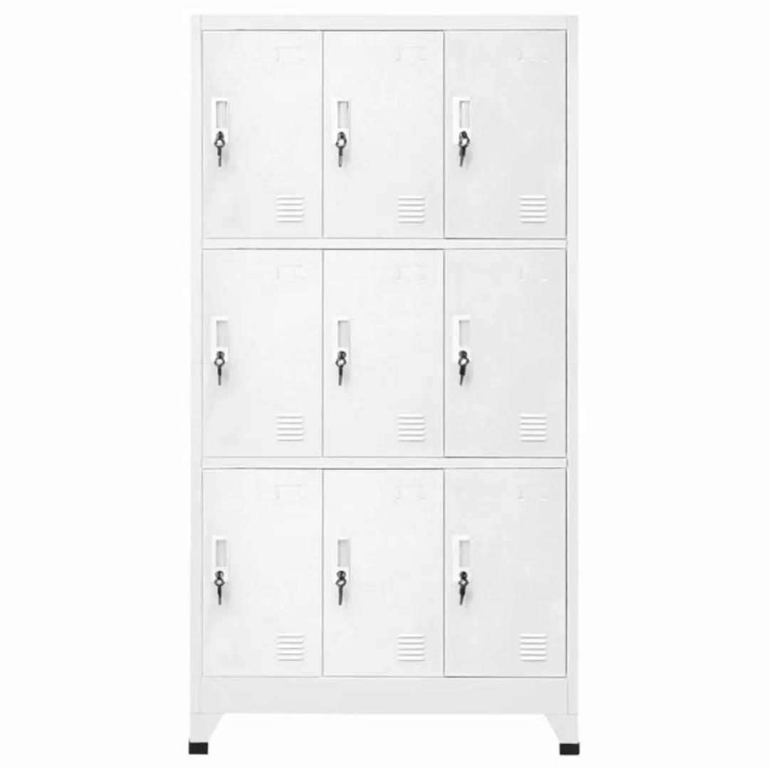 vidaXL Mehrzweckschrank Schließfachschrank mit 9 Fächern Stahl 90x45x180 cm günstig online kaufen