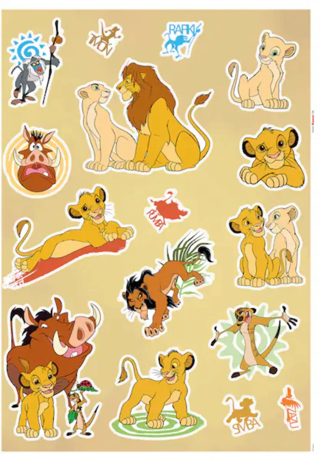 KOMAR Wandtattoo - Lion King Circle of Life  - Größe 50 x 70 cm mehrfarbig günstig online kaufen