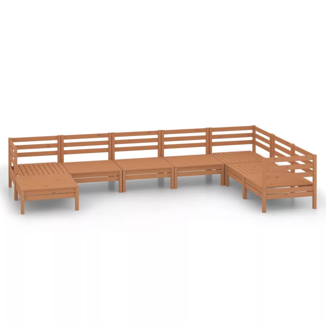 8-tlg. Garten-lounge-set Massivholz Kiefer Honigbraun günstig online kaufen