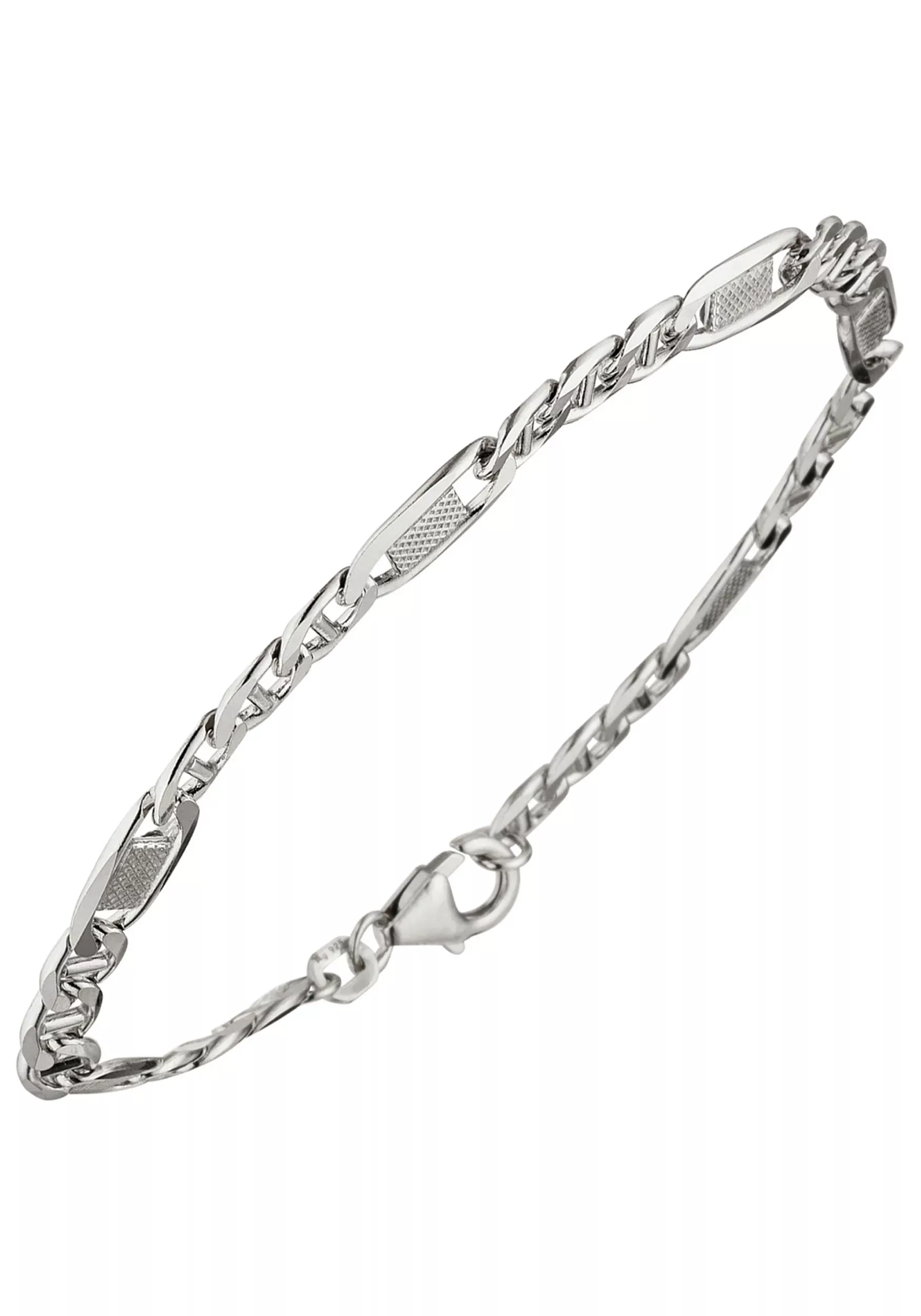 JOBO Silberarmband, Panzer-Steg-Armband 925 Silber 19 cm günstig online kaufen