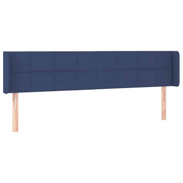 vidaXL Bett, Kopfteil mit Ohren Blau 183x16x78/88 cm Stoff günstig online kaufen