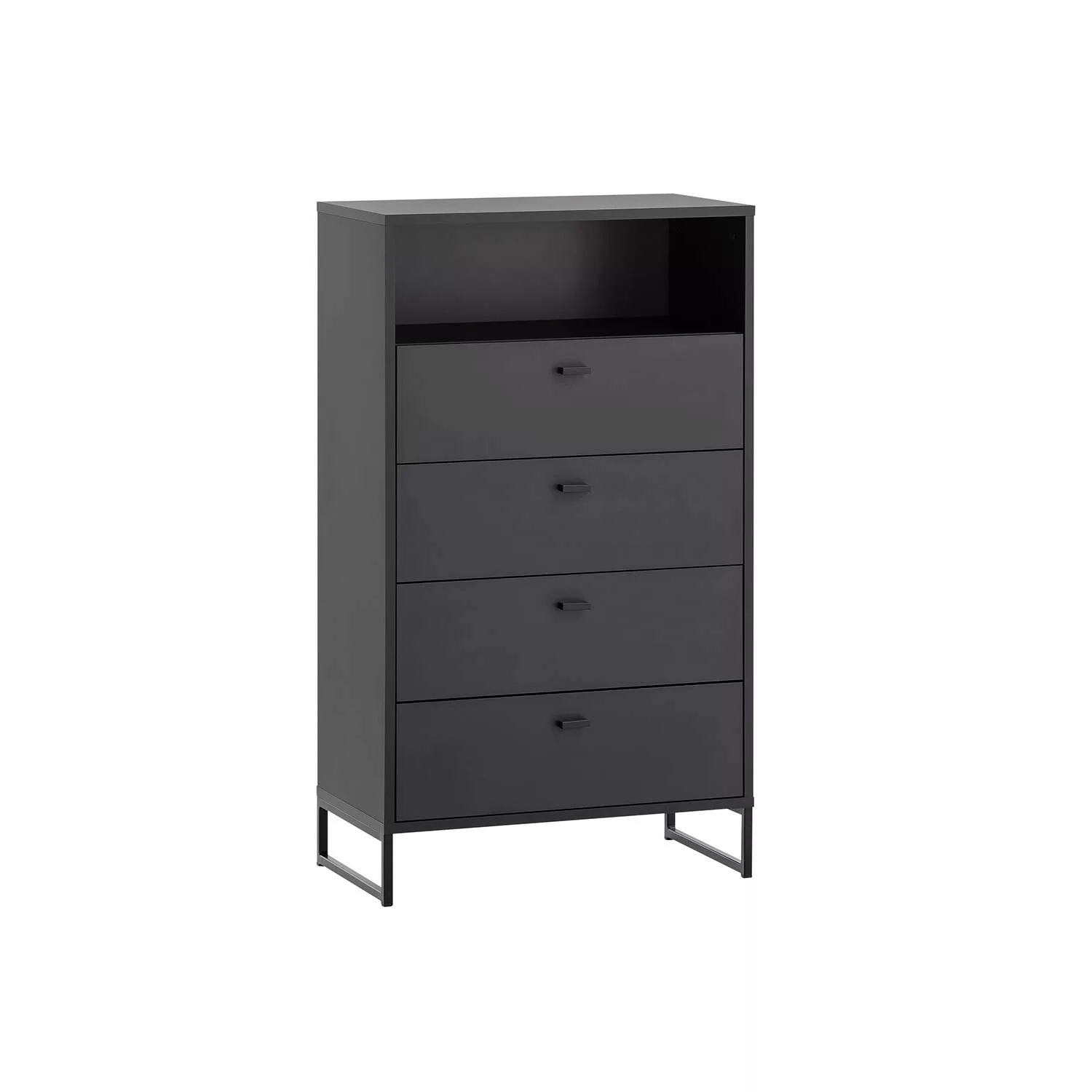 Flur Highboard JULBACH-80 in schwarzmatt, B/H/T: ca. 60,2/103,9/33,05 cm günstig online kaufen