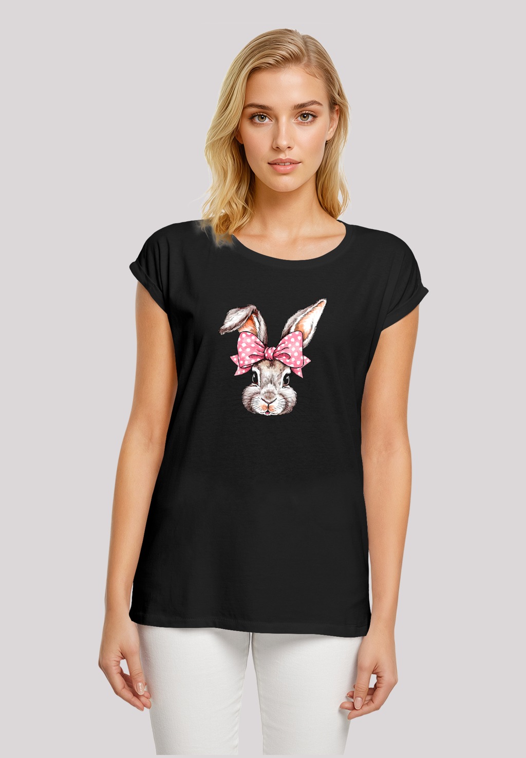 F4NT4STIC T-Shirt "Niedlicher Hase mit Schleife", Premium Qualität günstig online kaufen