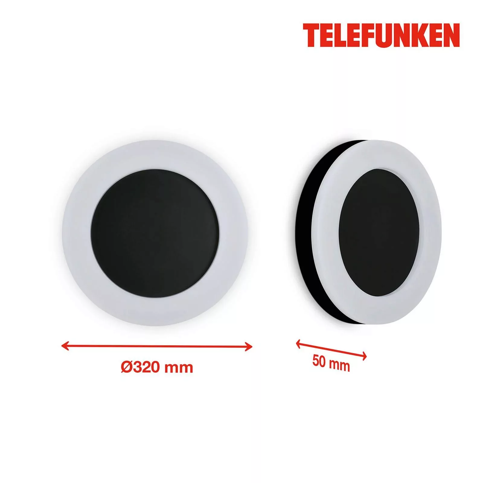 Telefunken Rixi LED-Außenwandleuchte, schwarz günstig online kaufen