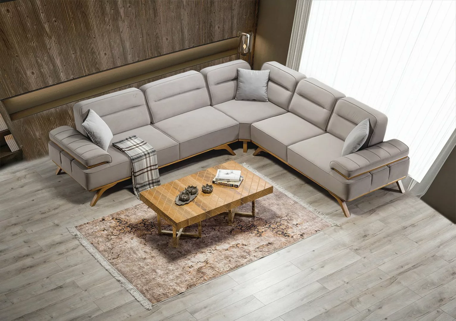 Viva Möbel Sofa DORA, L265 x R305 cm, Luxuriöses Design mit erstklassigem K günstig online kaufen