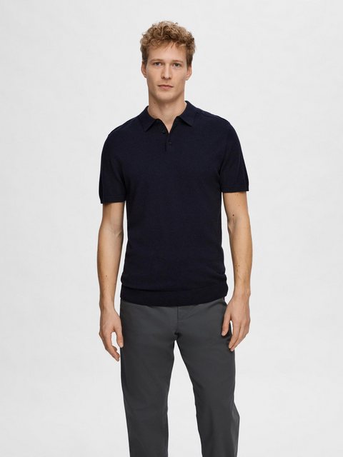 SELECTED HOMME Poloshirt SLHBERG SS KNIT POLO NOOS günstig online kaufen