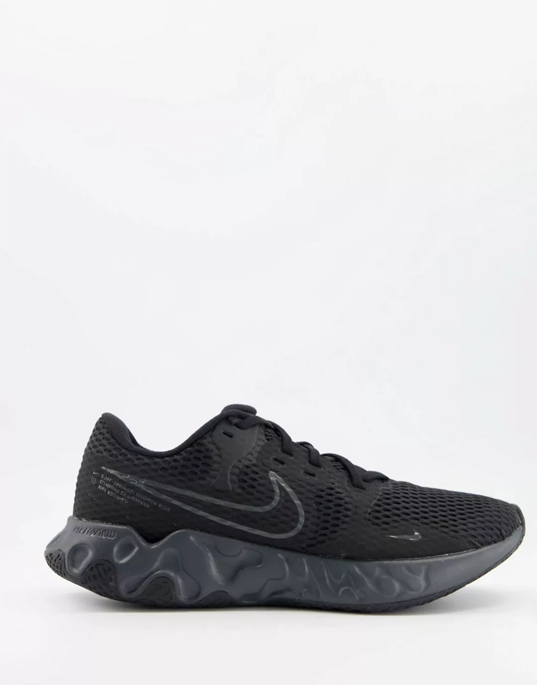 Nike Running – Renew Ride 2 – Sneaker in Dreifach-Schwarz günstig online kaufen