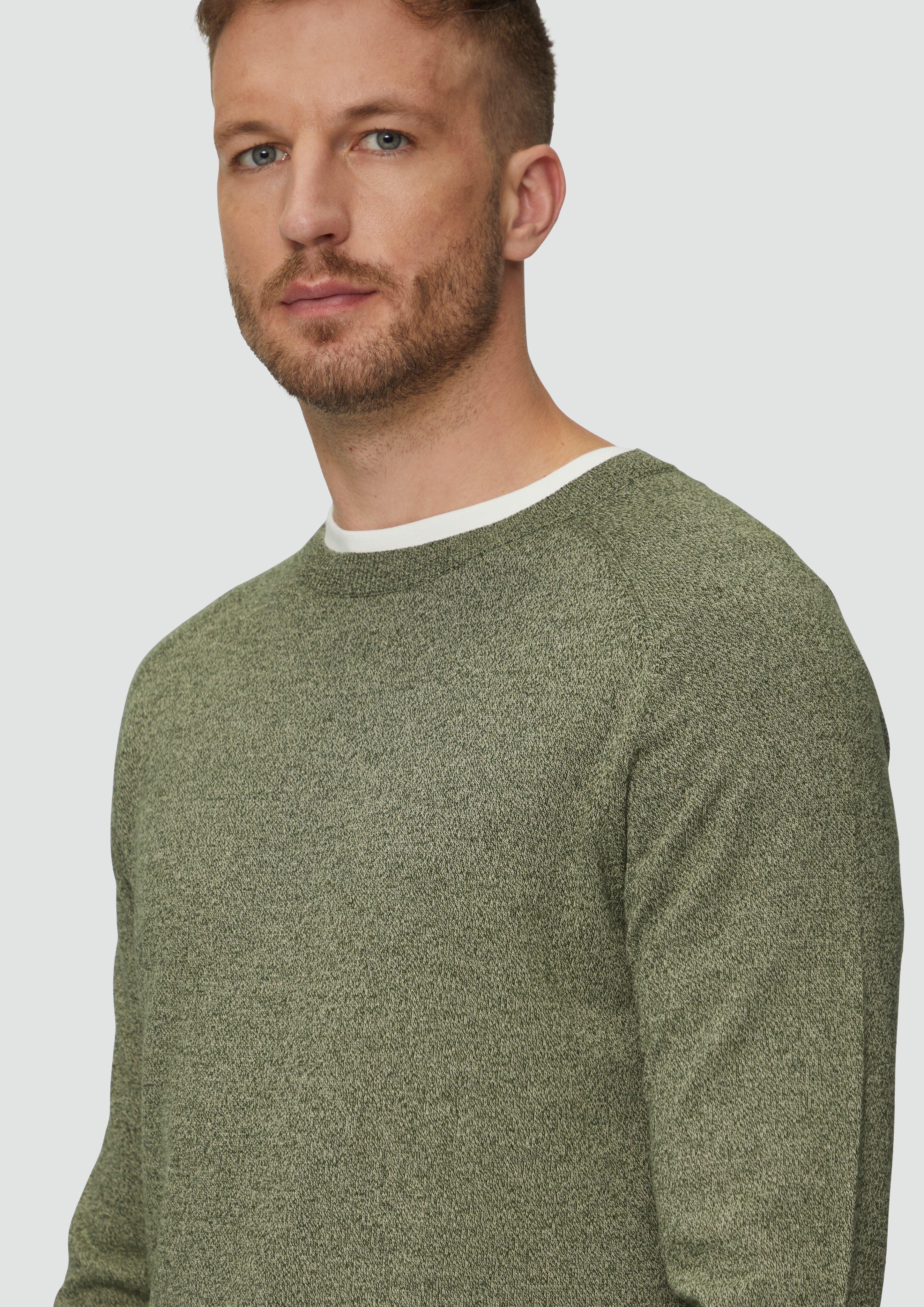 s.Oliver Strickpullover Strickpullover mit Raglanärmeln Rippblende günstig online kaufen