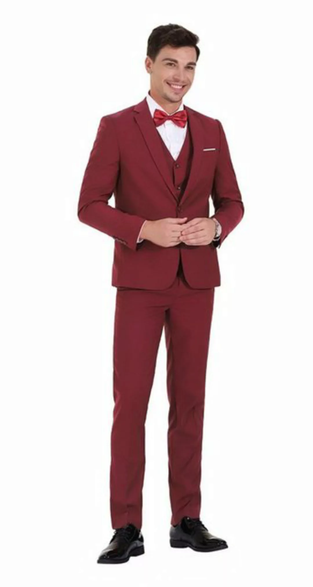 Allthemen Anzug (Set, Sakko & Weste & Hose) Slim Fit Herrenanzug für Busine günstig online kaufen