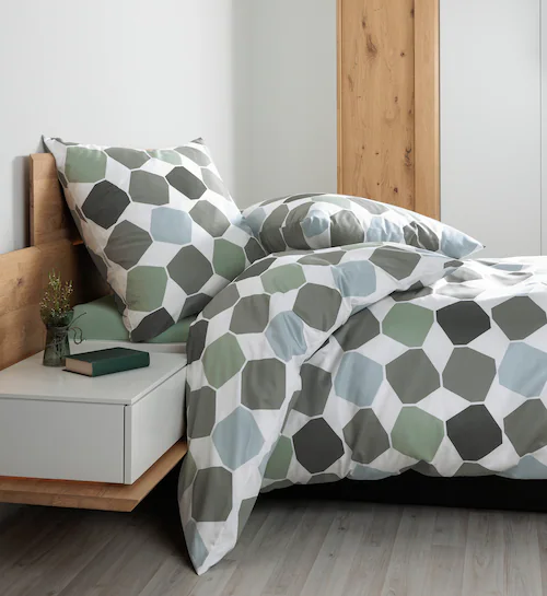 Janine Bettwäsche »Mako-Satin87106 06«, mit Reissverschluss günstig online kaufen