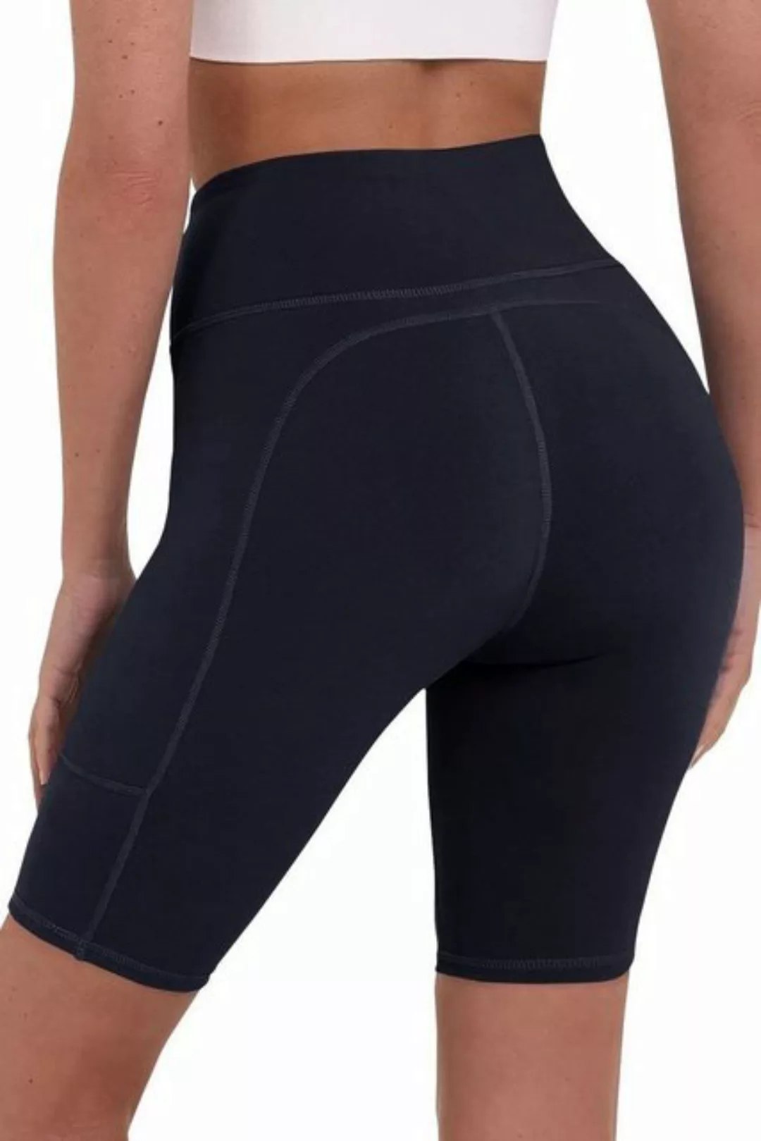 TCA 3/4-Hose TCA Damen Yoga-Shorts hohe Taille mit Handytasche - Dunkelblau günstig online kaufen