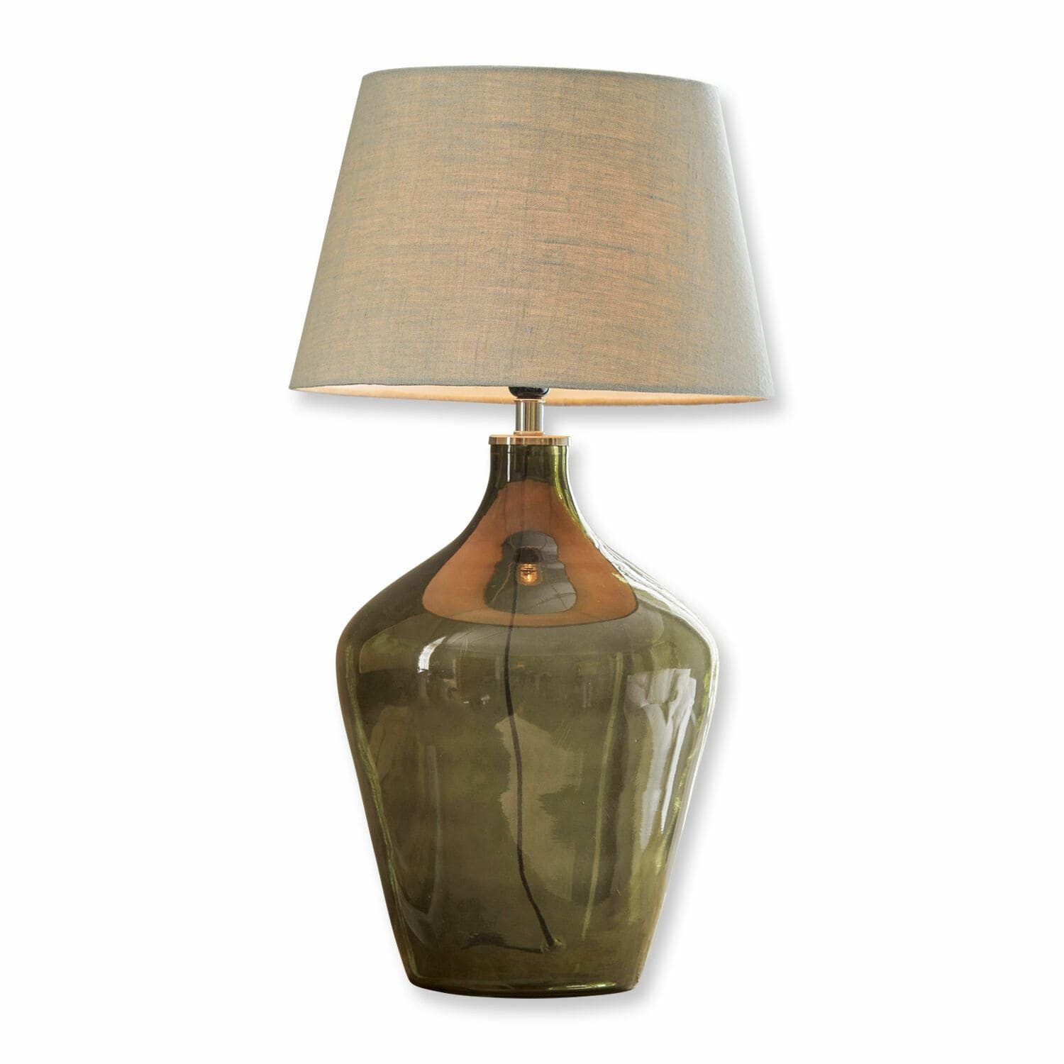 Mirabeau Tischleuchte Tischlampe Morazan grün/leinen günstig online kaufen