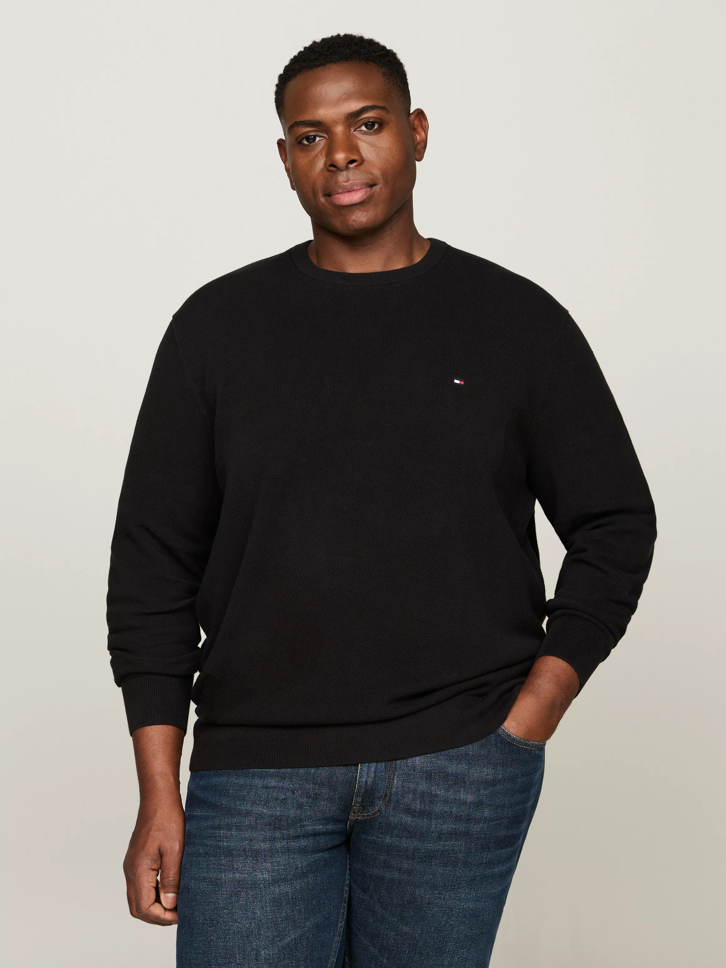 Tommy Hilfiger Big & Tall Rundhalspullover BT-ESSENTIAL STRUCTURE CREW NECK günstig online kaufen