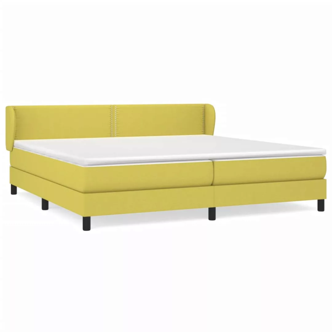 Vidaxl Boxspringbett Mit Matratze Grün 200x200 Cm Stoff günstig online kaufen