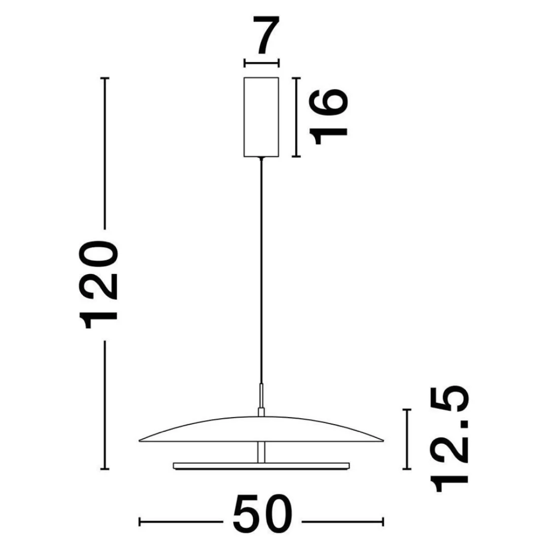 LED Pendelleuchte Olos in Weiß und Chrom 37W 1786lm günstig online kaufen