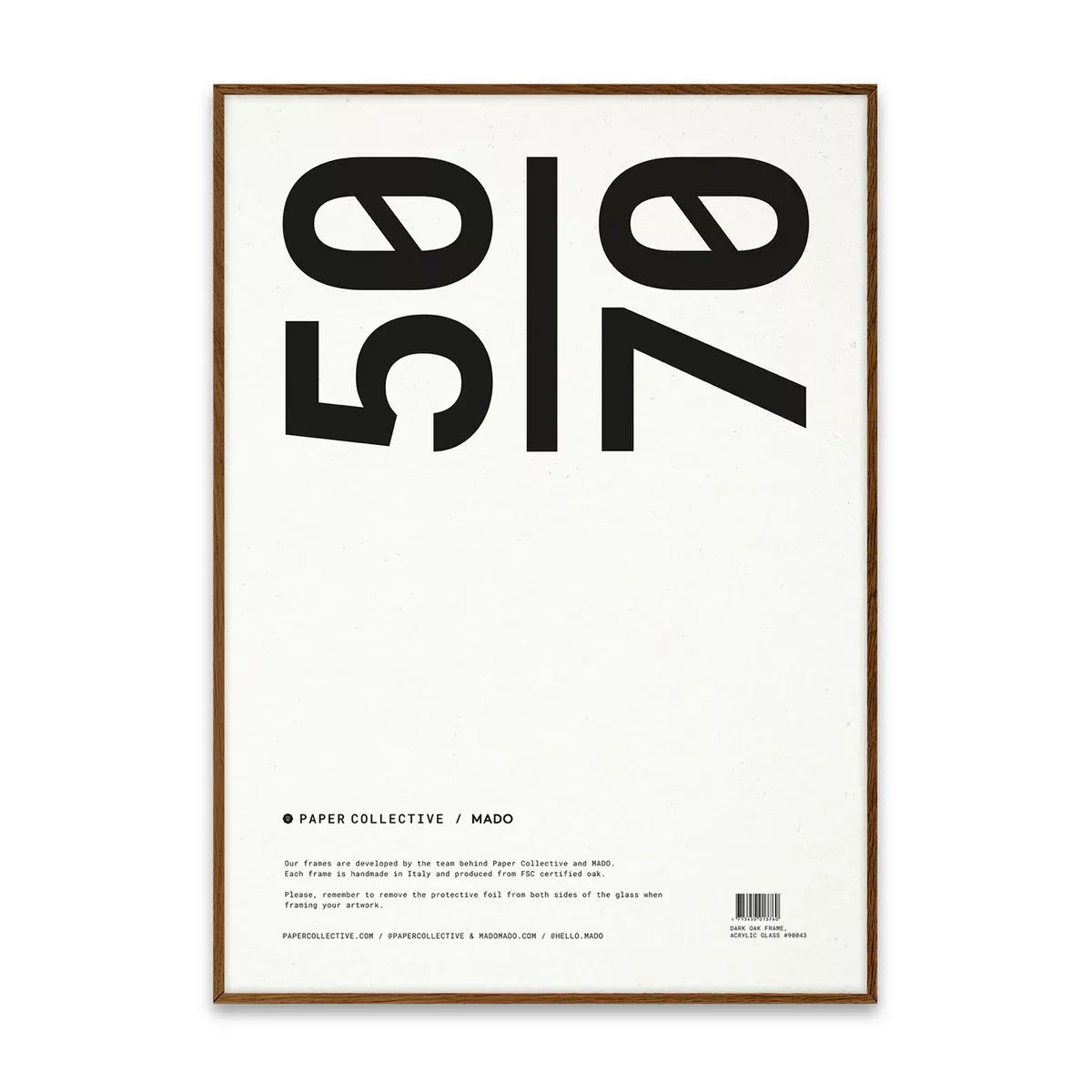 Paper Collective Bilderrahmen Plexiglas-dunkle Eiche 50 x 70cm günstig online kaufen