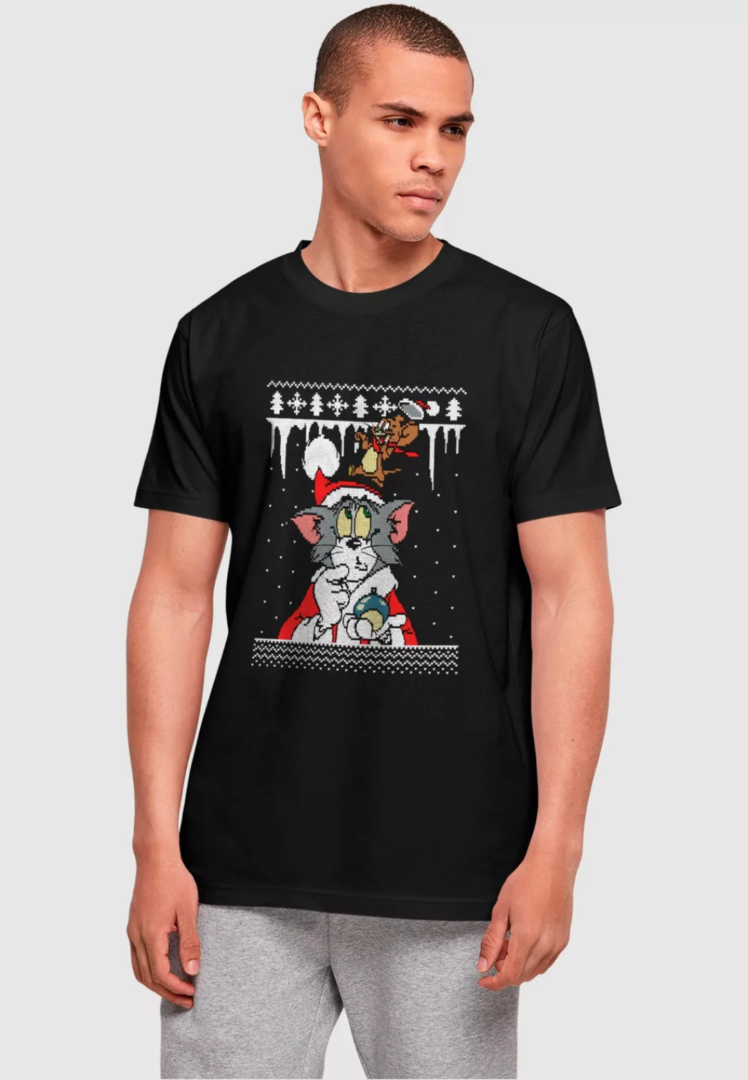 ABSOLUTE CULT T-Shirt "ABSOLUTE CULT Herren Tom and Jerry - Fair Isle T-Shi günstig online kaufen