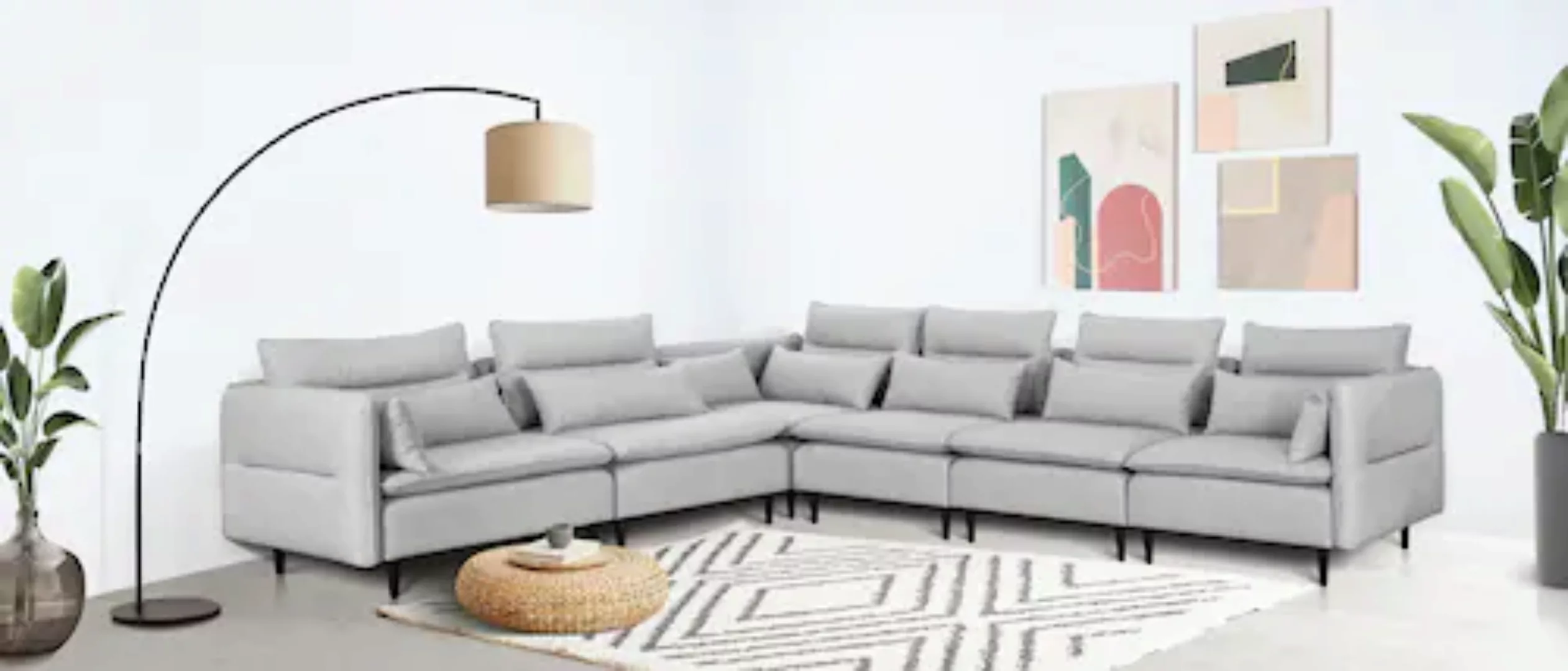 andas Ecksofa »ALVIK L-Form«, zusammengesetzt aus Modulen, erweiterbar mit günstig online kaufen