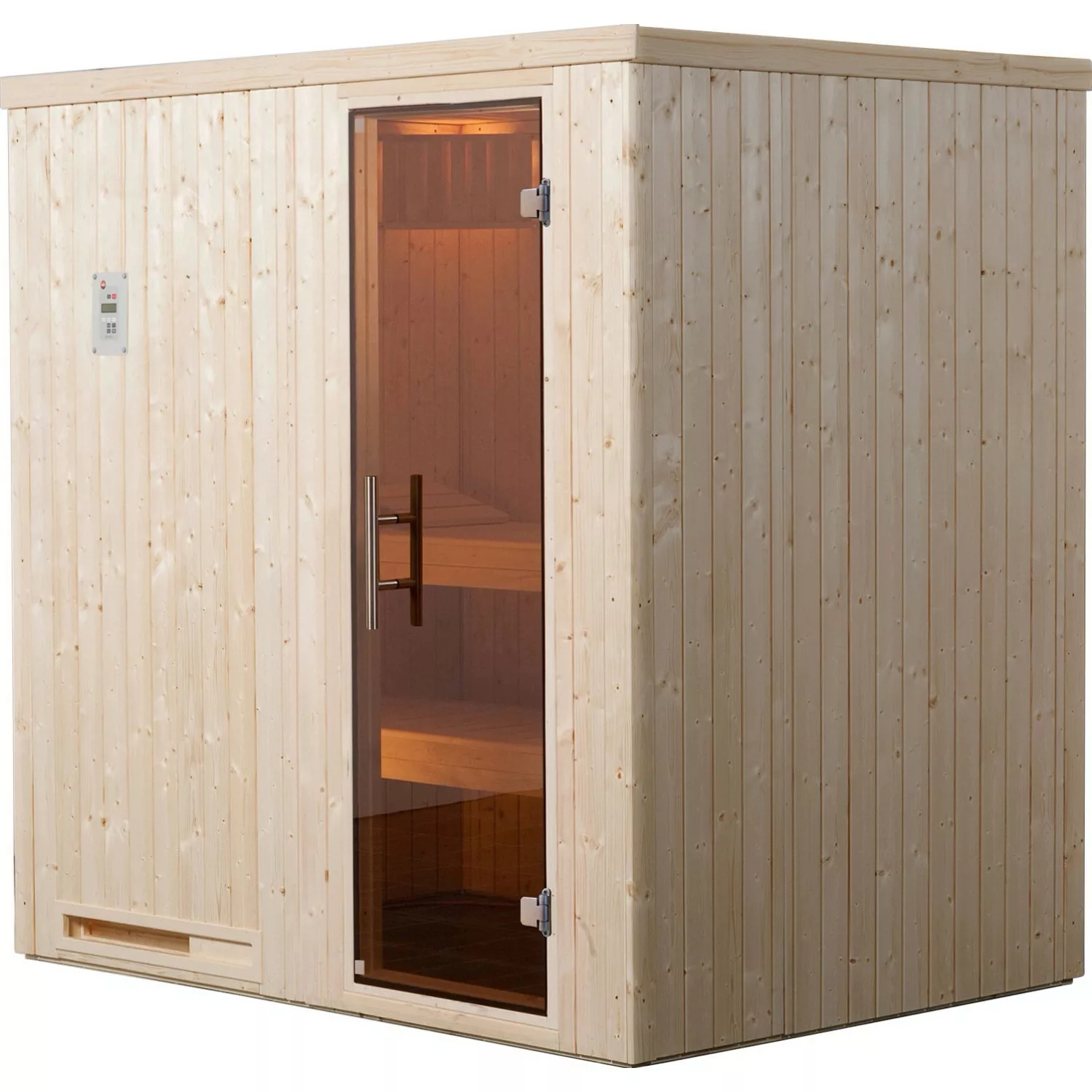 Weka Elementsauna Halmstad 1 Sparset 4,5 kW BioS Glastür günstig online kaufen