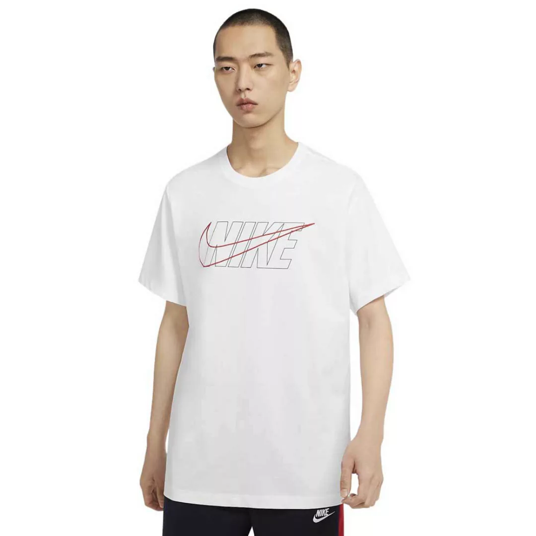 Nike Sportswear Kurzarm T-shirt M White / Black / University Red günstig online kaufen