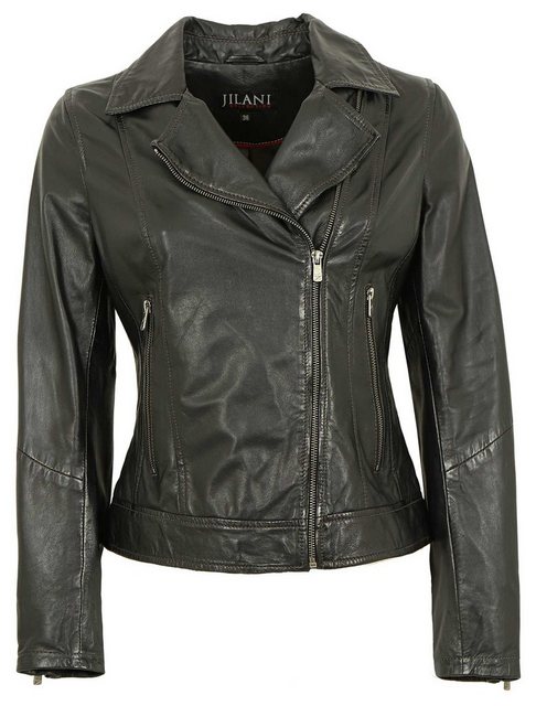 Jilani Lederjacke Jilani - Damen Echtleder Lederjacke Biker Lammnappa schwa günstig online kaufen