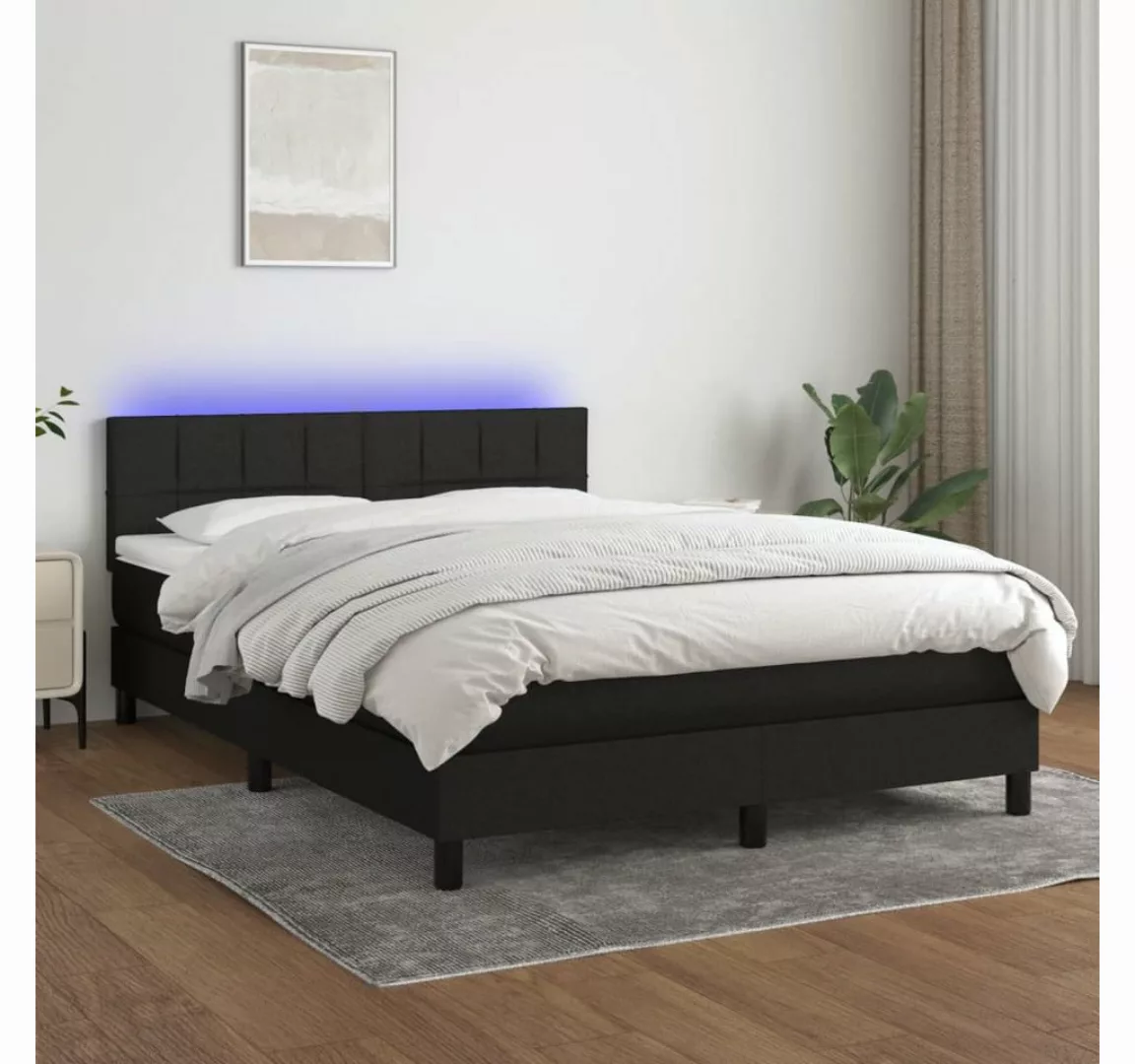 vidaXL Boxspringbett Bett Boxspringbett komplett mit Matratze & LED Stoff ( günstig online kaufen