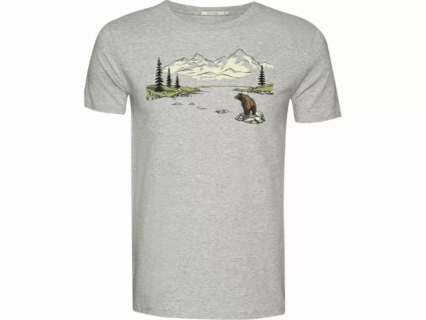 GreenBomb T-Shirt GREENBOMB Bio-Herren-T-Shirt 'Bear Sitting' mit Ru günstig online kaufen