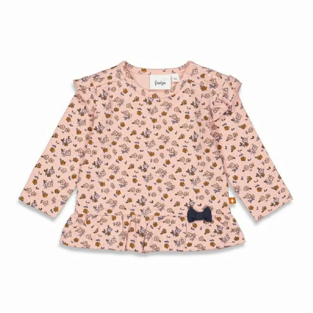 Feetje Tunikakleid Süßes Tunika Shirt mit Volant Abschluß zart Rosa mit AOP günstig online kaufen