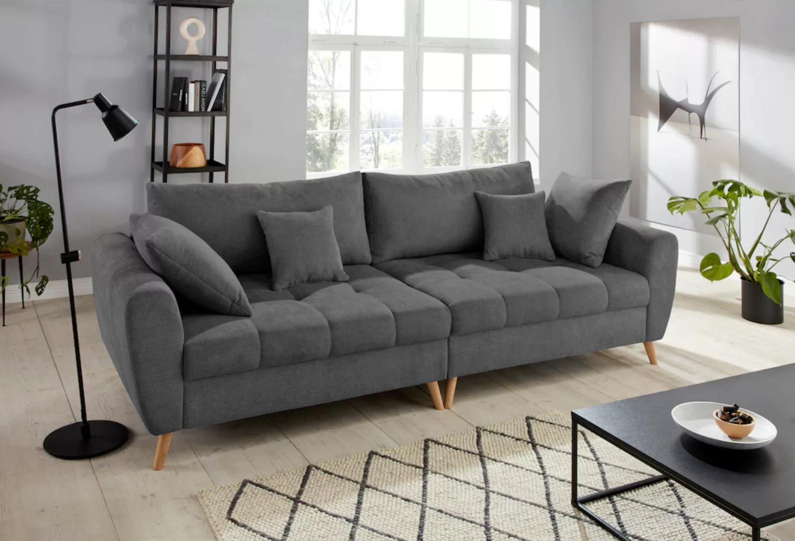 Home affaire Big-Sofa "Blackburn II", Mit Kaltschaumpolsterung bis 140 kg b günstig online kaufen