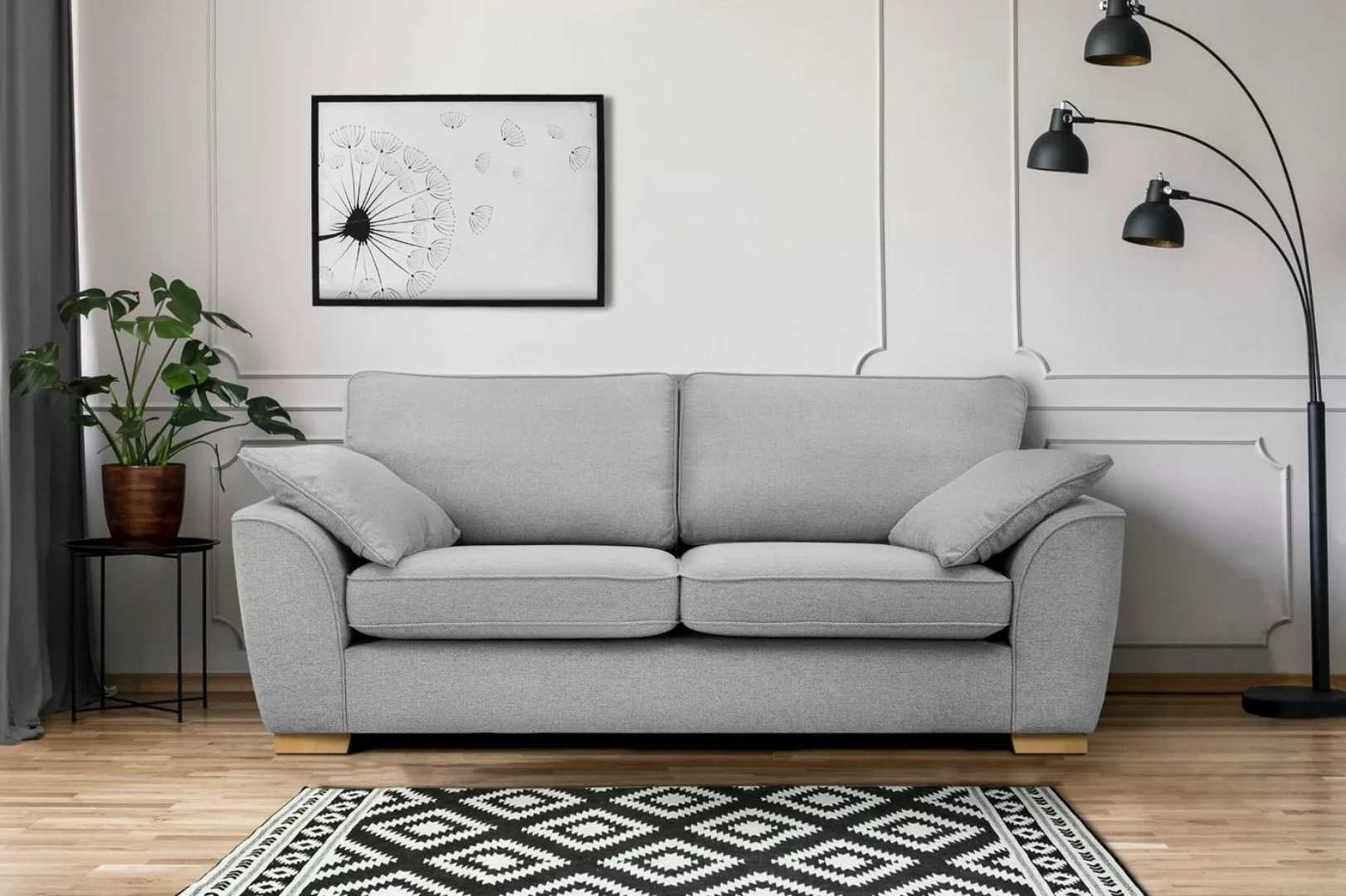 Home affaire 3-Sitzer "Savoy", gemütliches Sofa mit vielen Kissen, in 2 Bez günstig online kaufen