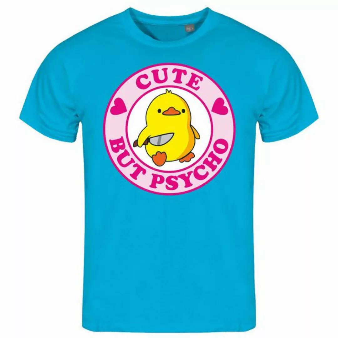 deinshirt Print-Shirt Herren T-Shirt Cute but Psycho Funshirt mit Motiv günstig online kaufen