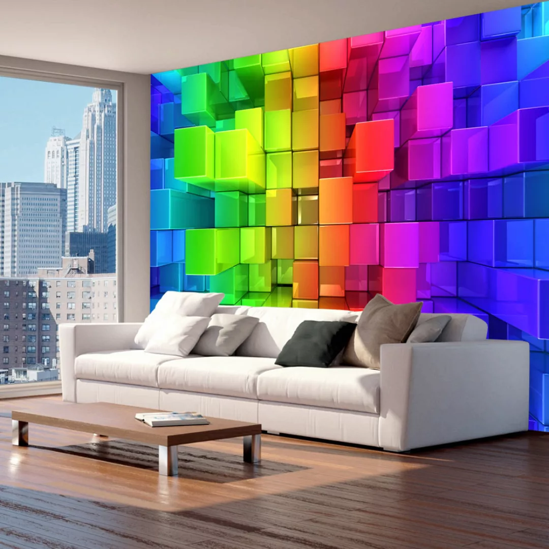 Selbstklebende Fototapete - Colour Jigsaw günstig online kaufen